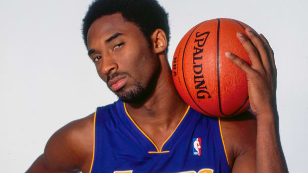 Kobe Bryant poses during a photo shoot.